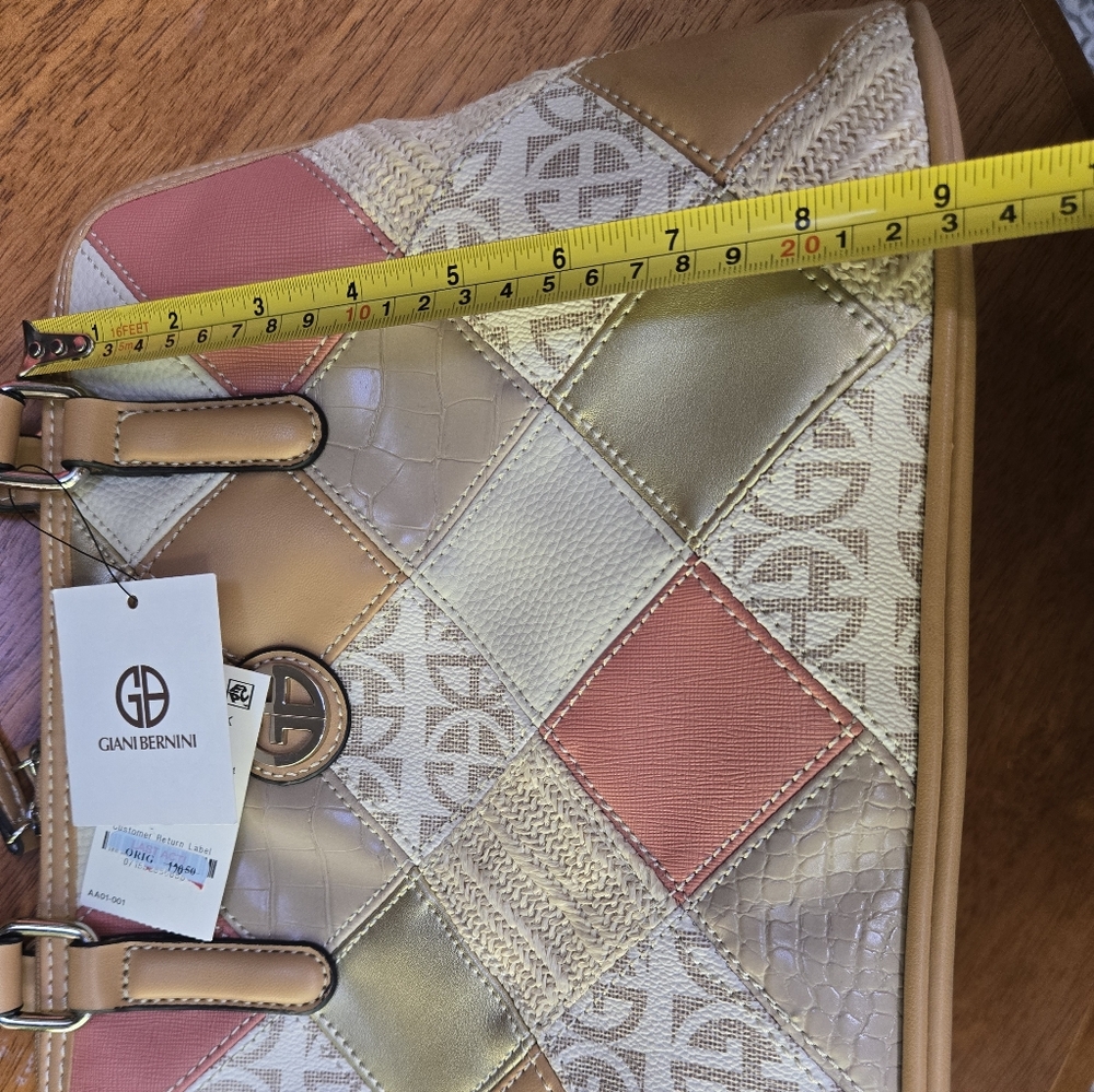 NWT Vintage Y2K Giani Bernini Patchwork Satchel Multicolor Re Coach Patchwork - Picture 12 of 14